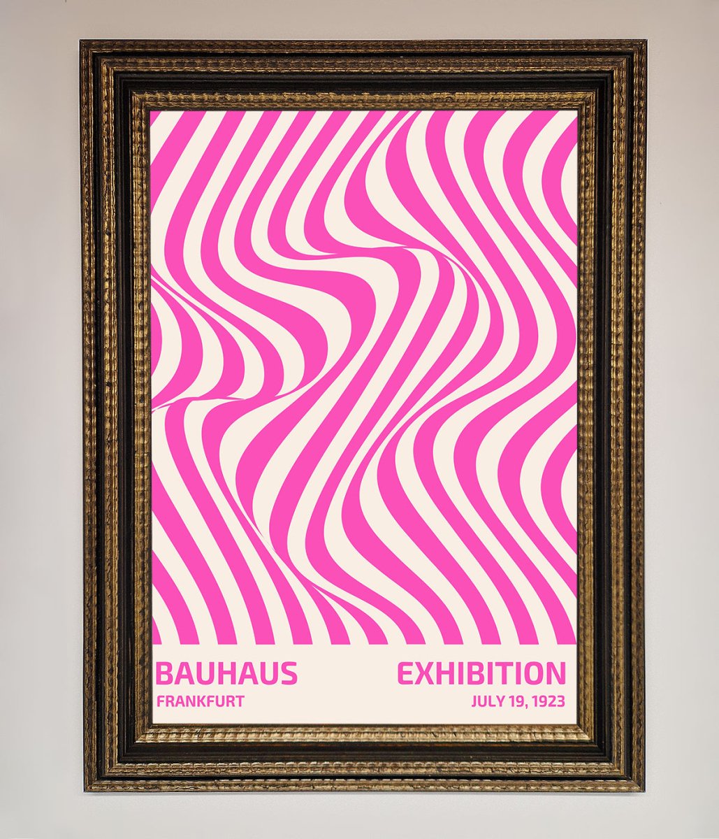Bauhaus Pink Expedition Framed Wall Art - Zestio