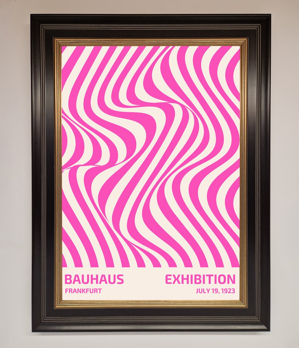 Bauhaus Pink Expedition Framed Wall Art - Zestio