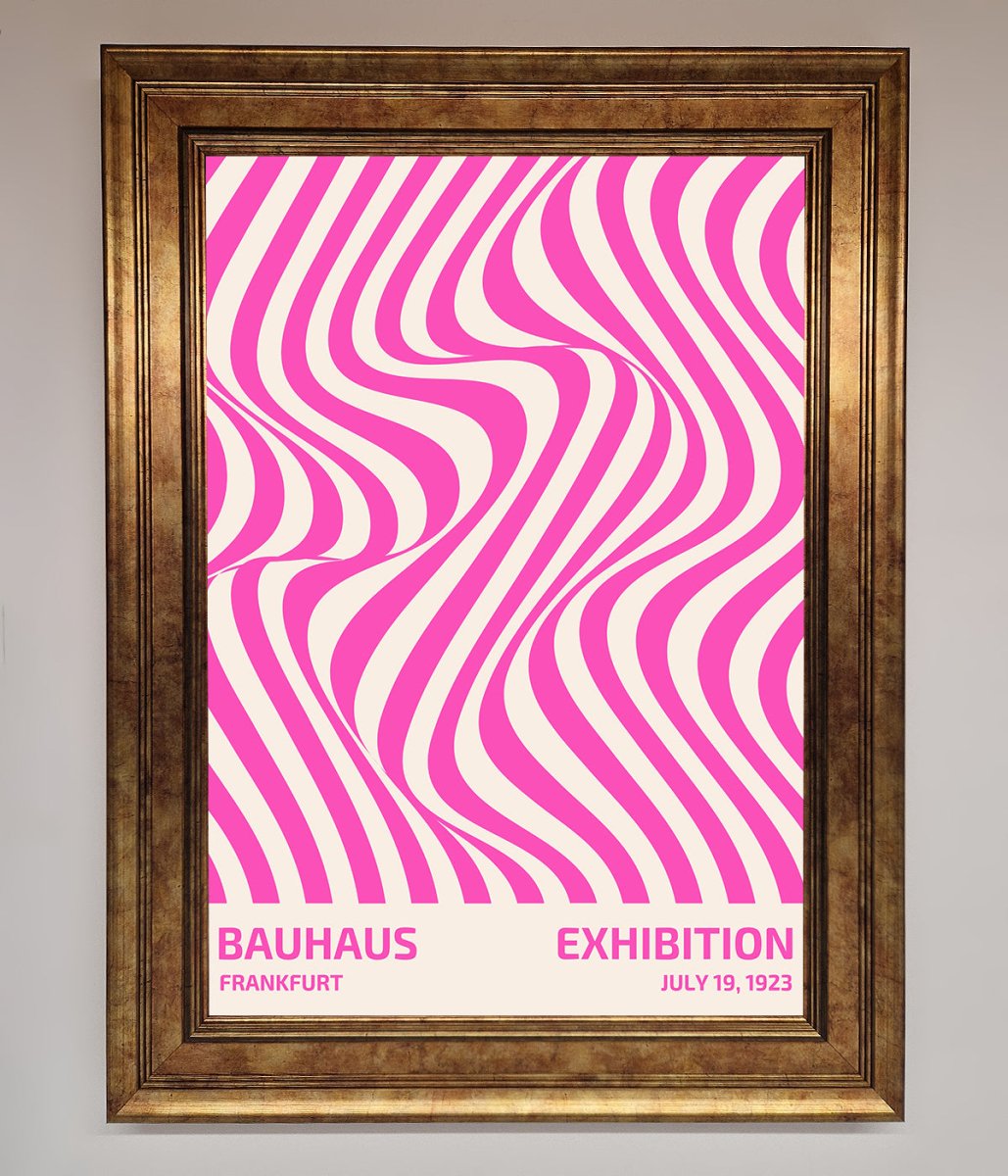 Bauhaus Pink Expedition Framed Wall Art - Zestio