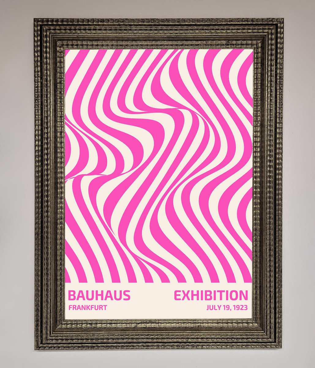 Bauhaus Pink Expedition Framed Wall Art - Zestio