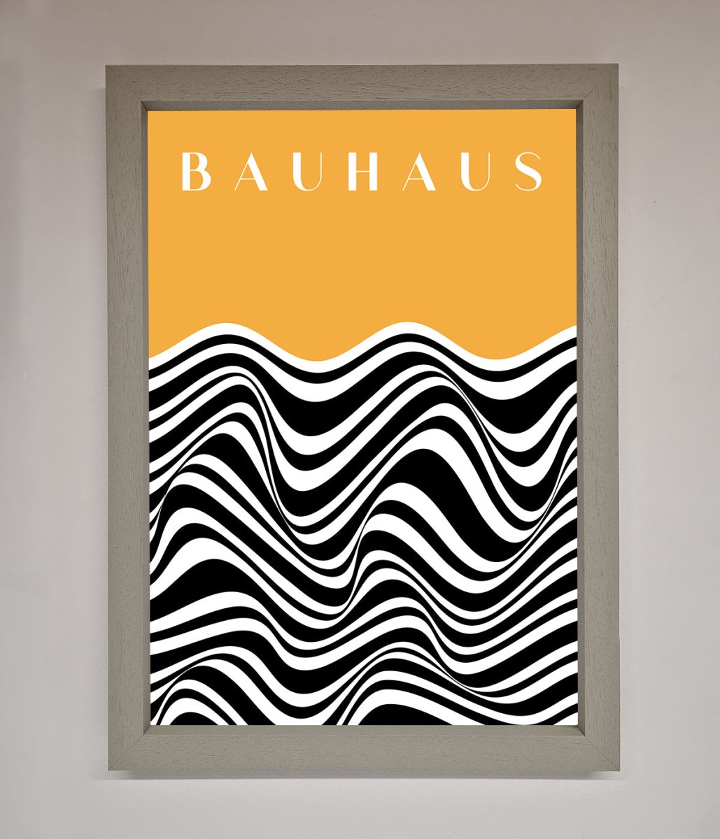 Bauhaus Yellow Framed Poster - Zestio