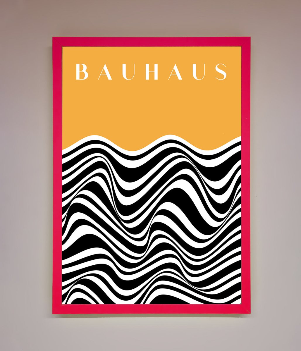Bauhaus Yellow Framed Poster - Zestio