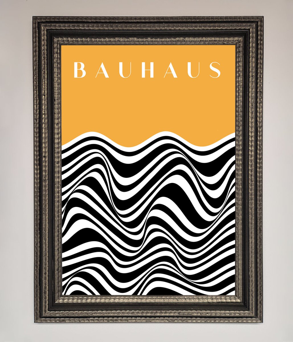 Bauhaus Yellow Framed Poster - Zestio