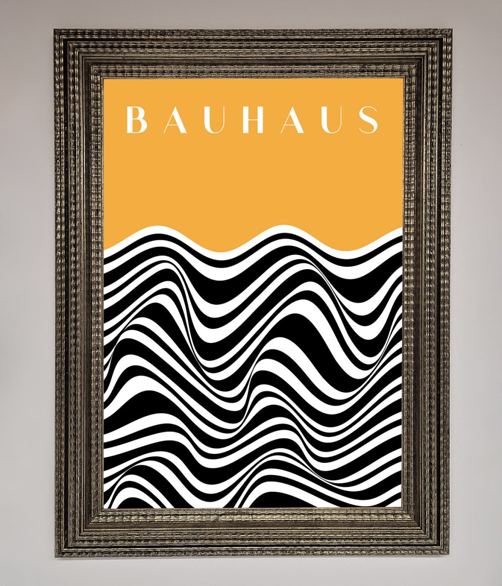 Bauhaus Yellow Framed Poster - Zestio