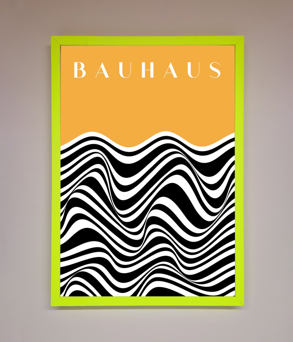 Bauhaus Yellow Framed Poster - Zestio