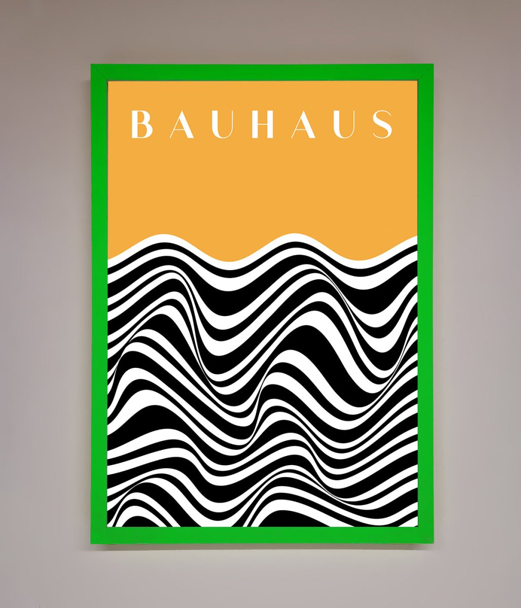Bauhaus Yellow Framed Poster - Zestio