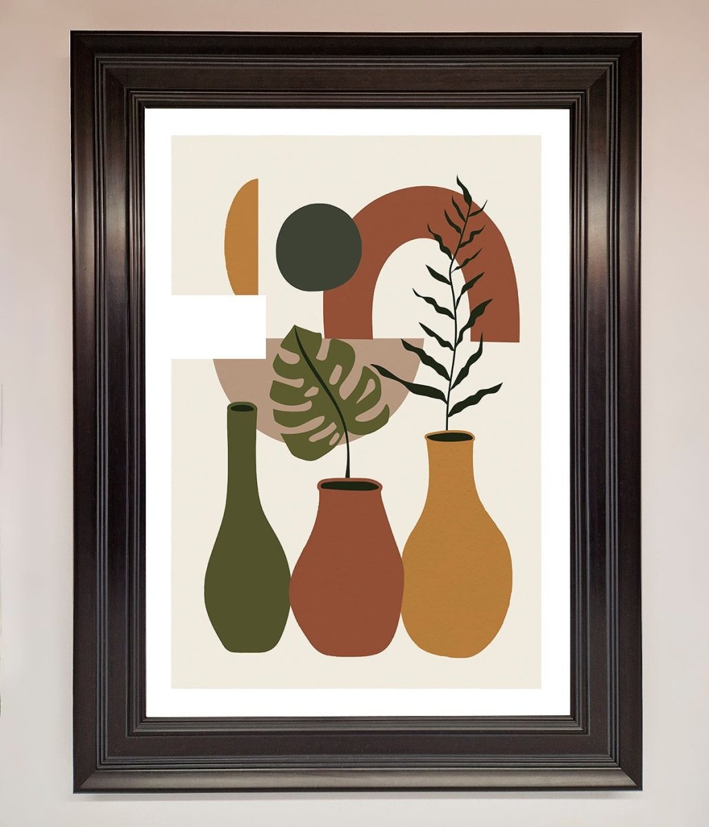 Bohemian Modern Vases And Plant Framed Poster - Zestio