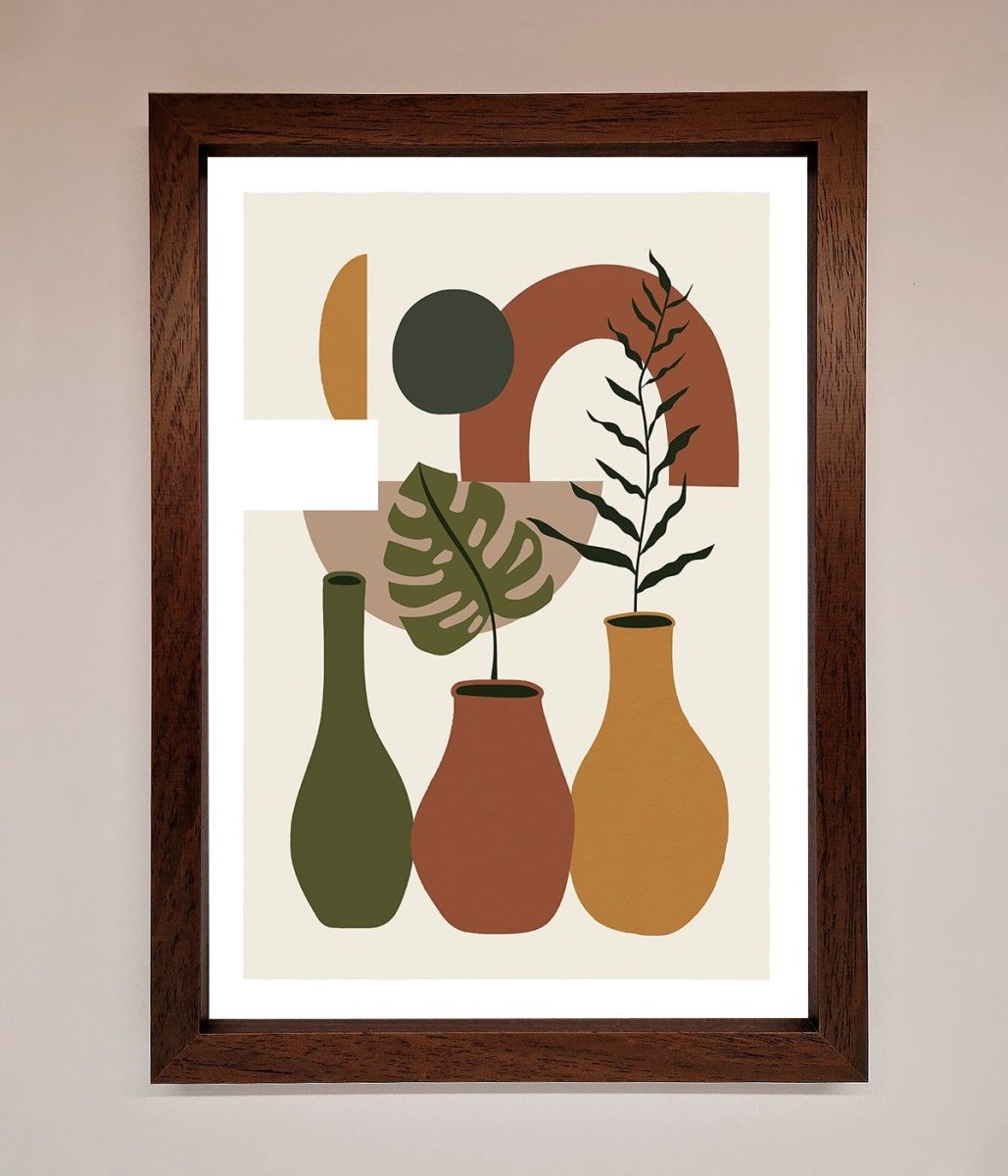 Bohemian Modern Vases And Plant Framed Poster - Zestio