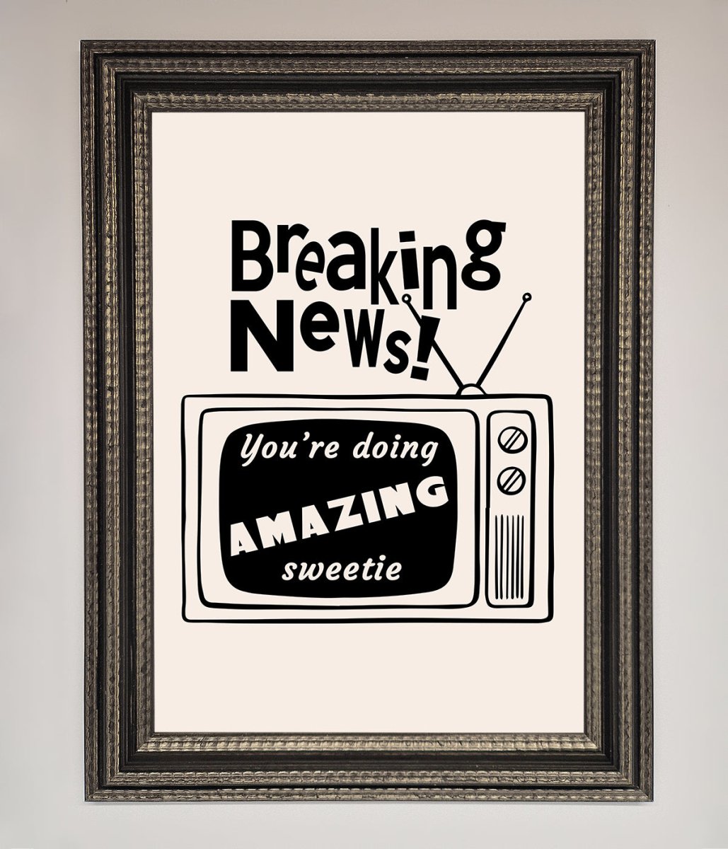 Breaking News Framed Poster - Zestio