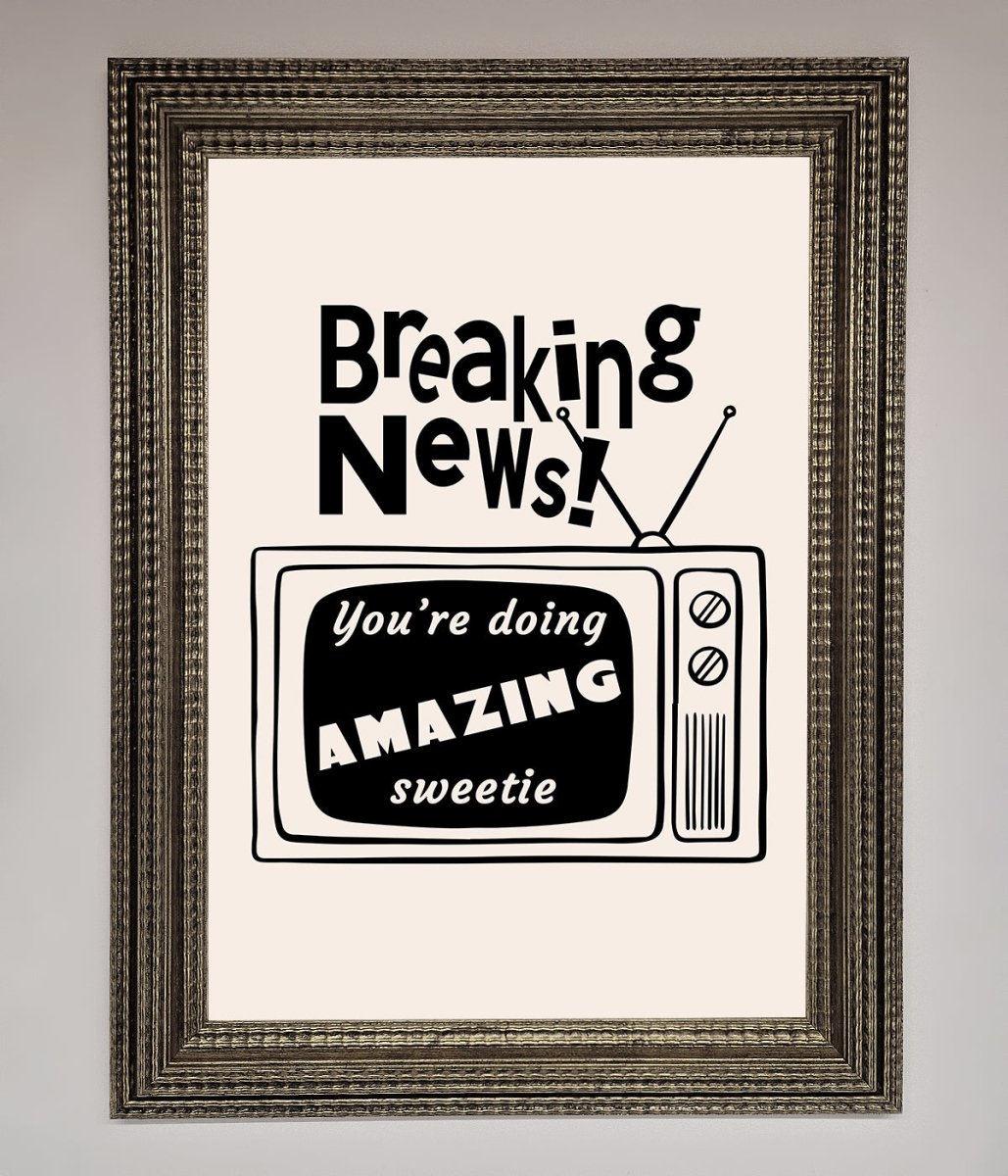 Breaking News Framed Poster - Zestio
