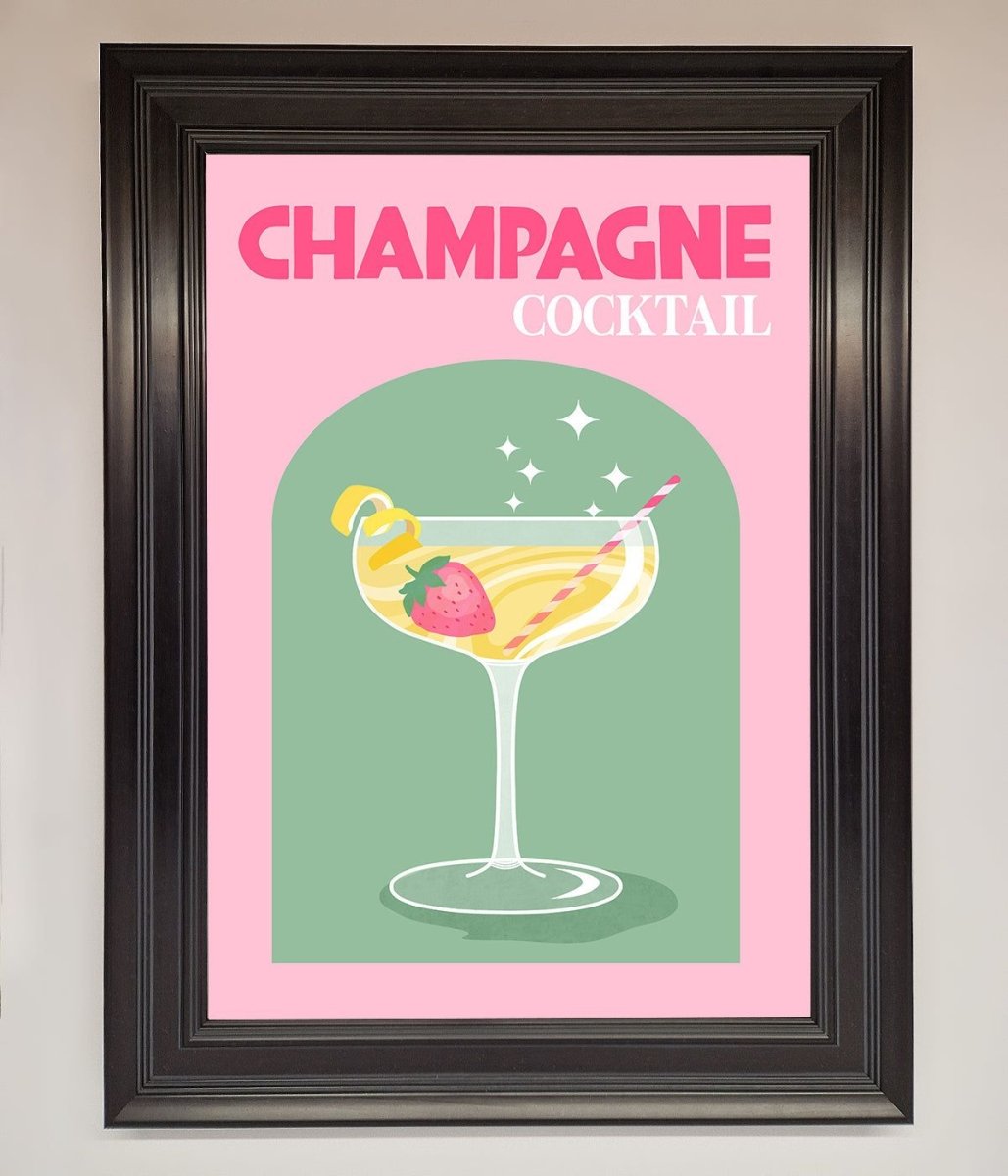 Champagne Cocktail Framed Poster - Zestio