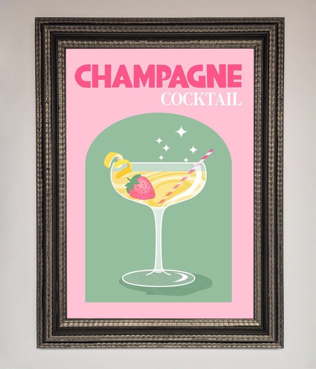 Champagne Cocktail Framed Poster - Zestio