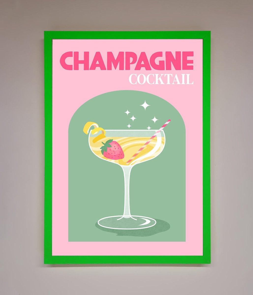 Champagne Cocktail Framed Poster - Zestio