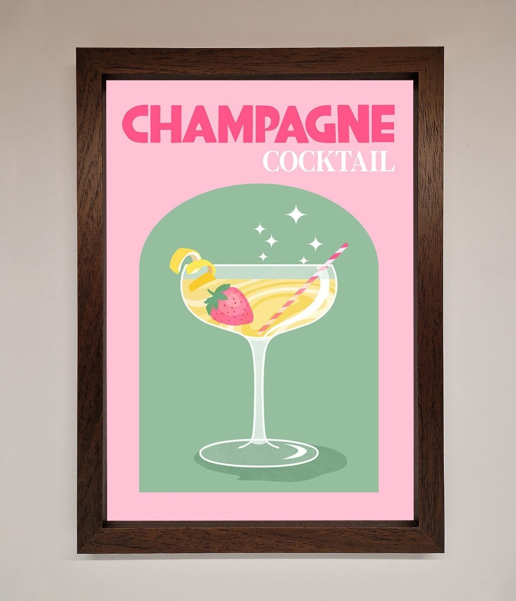 Champagne Cocktail Framed Poster - Zestio