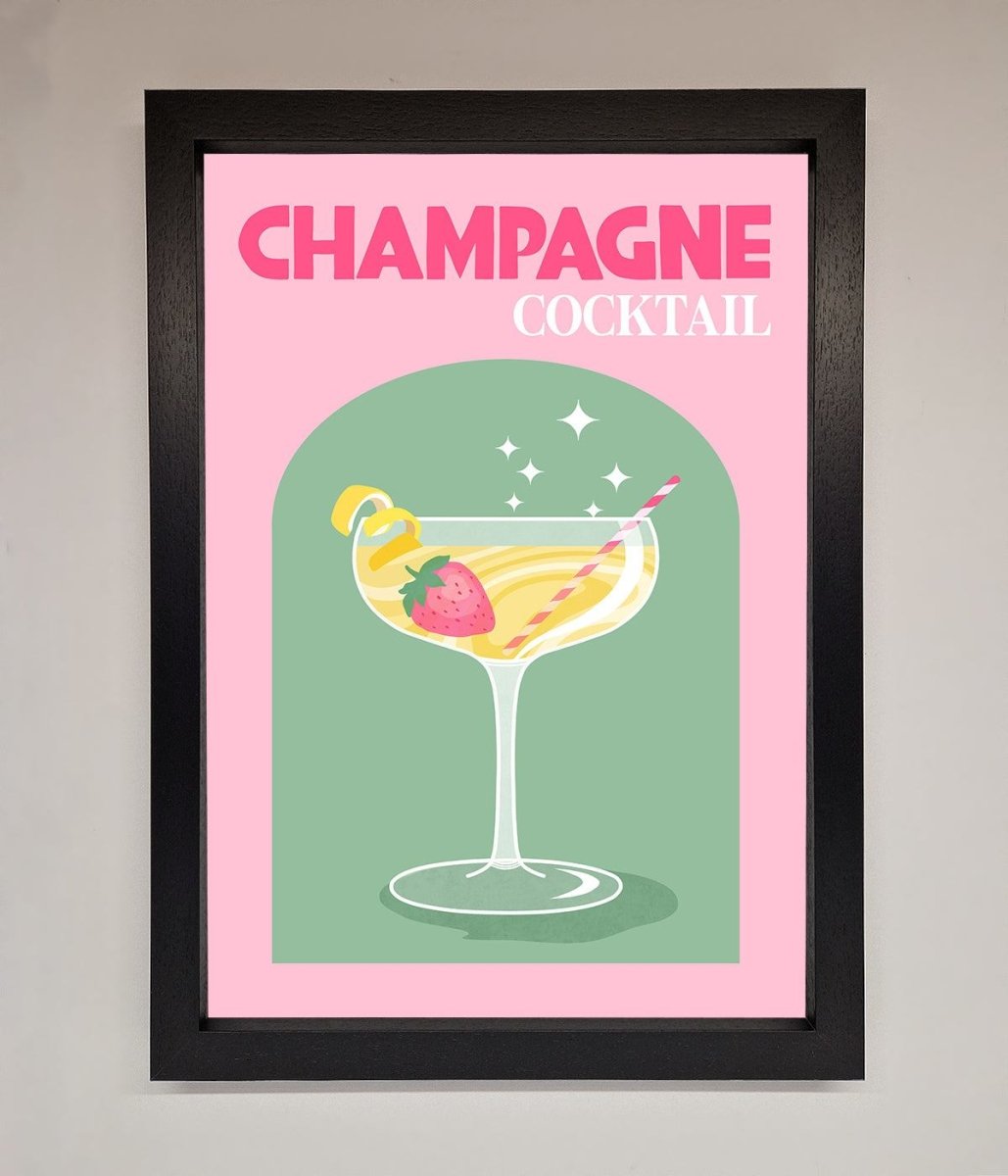 Champagne Cocktail Framed Poster - Zestio