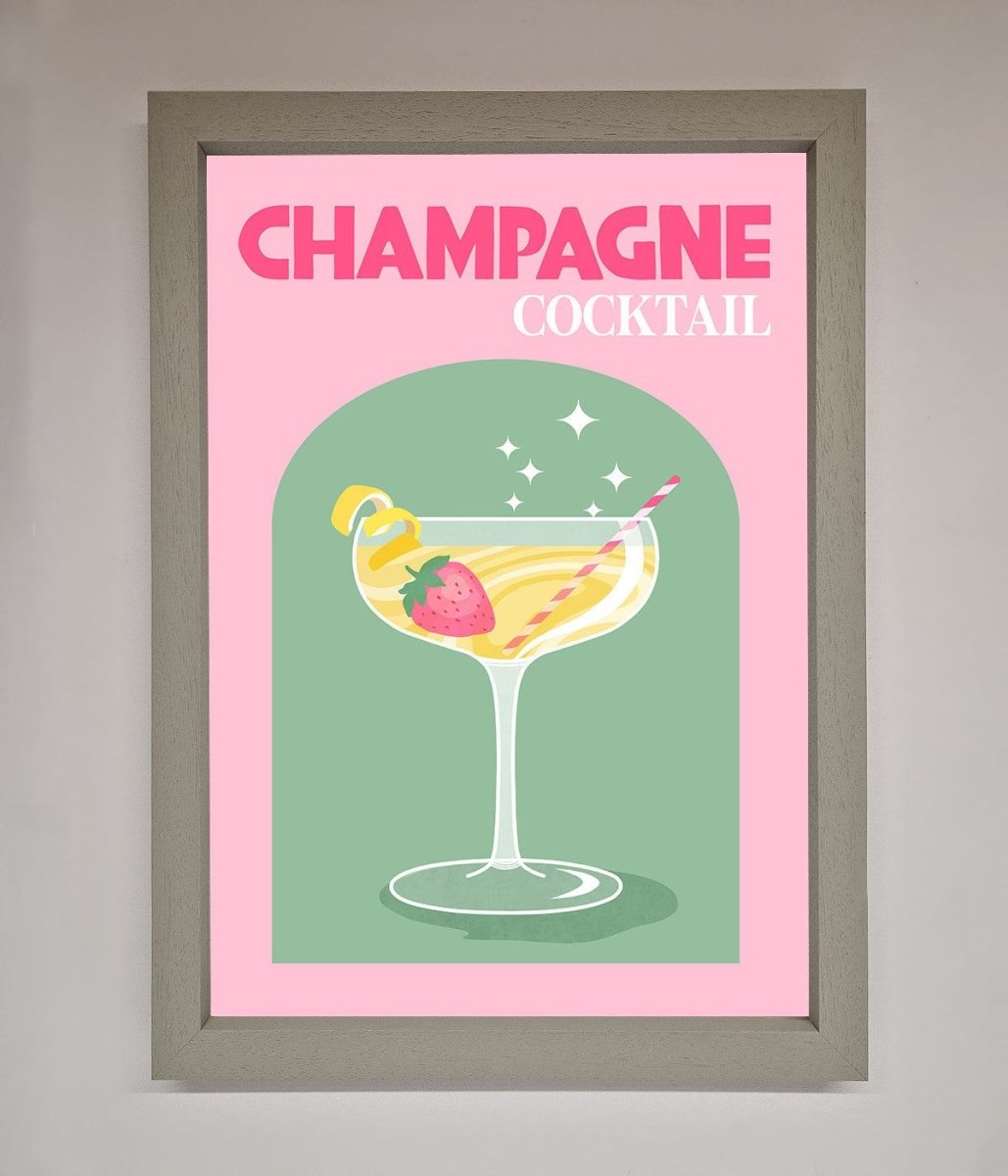 Champagne Cocktail Framed Poster - Zestio