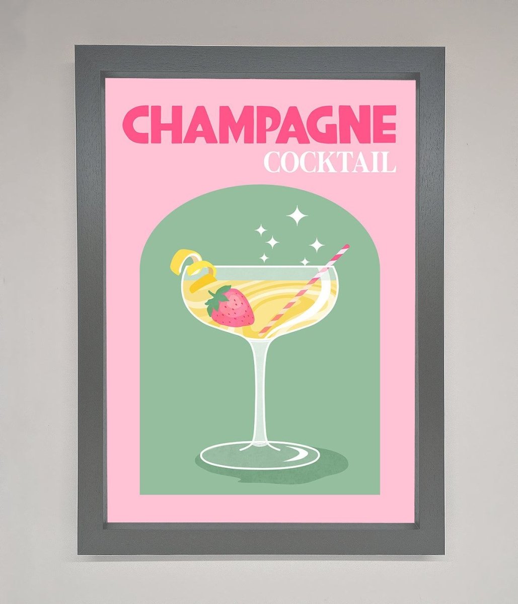Champagne Cocktail Framed Poster - Zestio