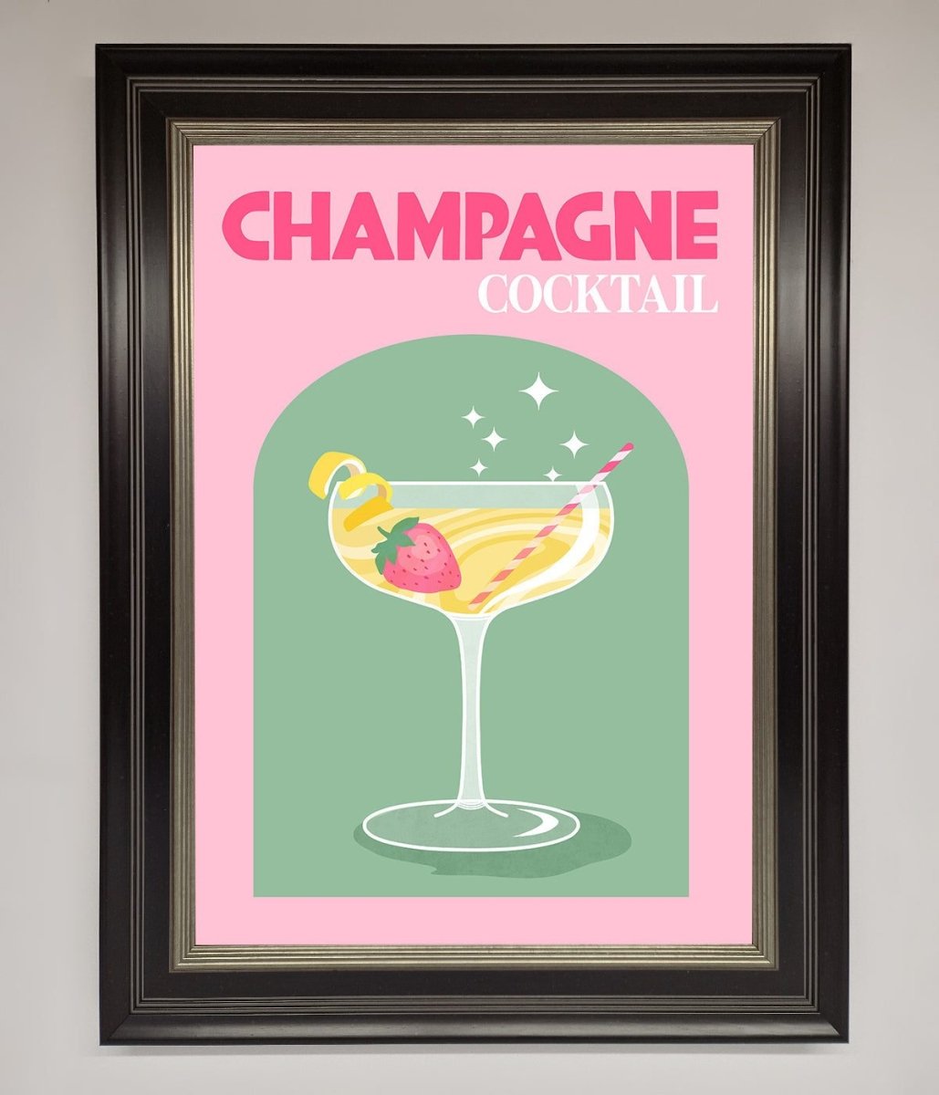 Champagne Cocktail Framed Poster - Zestio