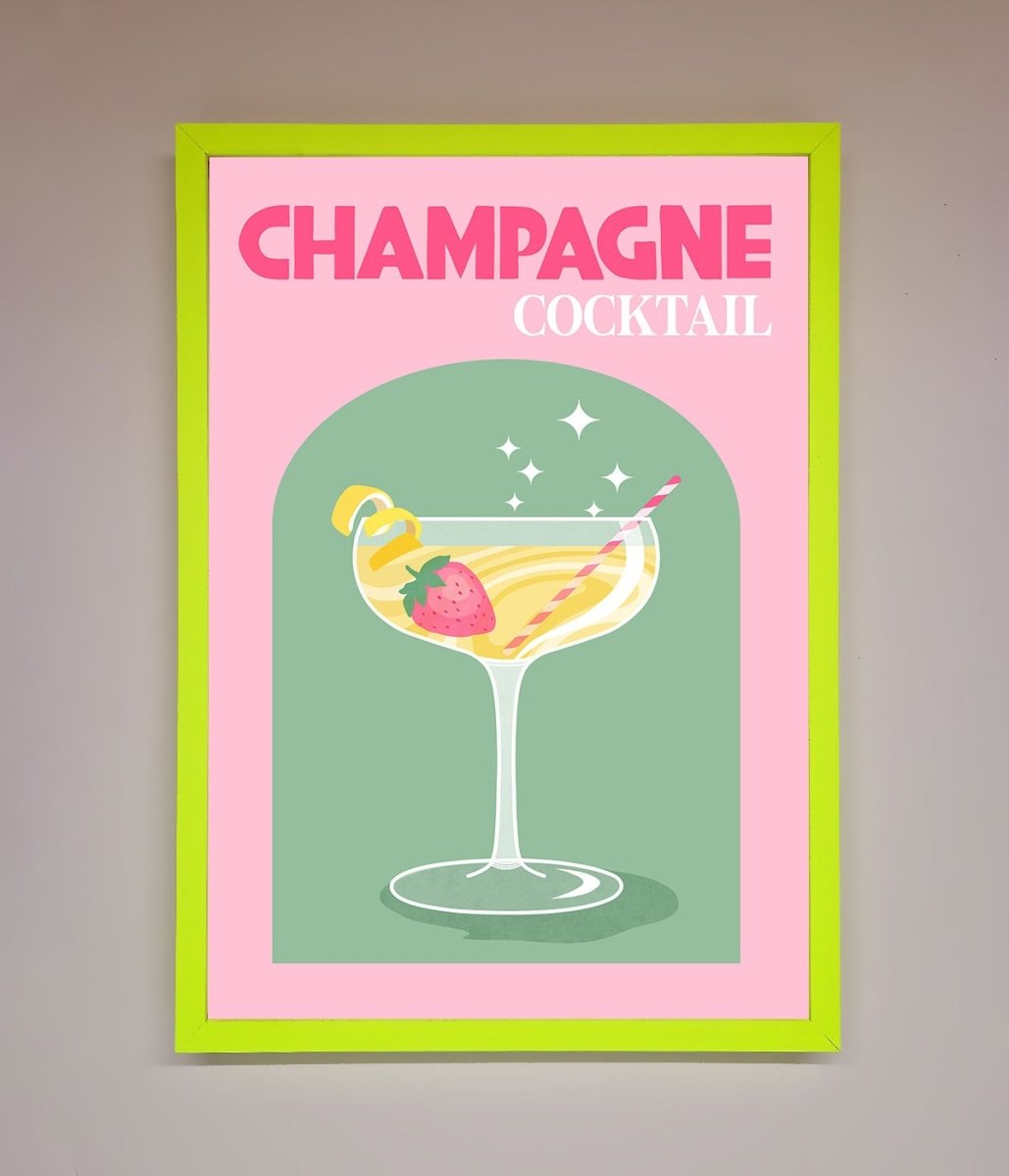Champagne Cocktail Framed Poster - Zestio