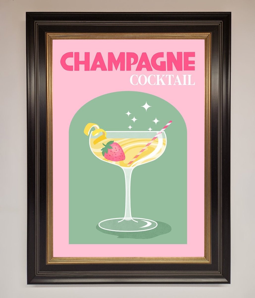 Champagne Cocktail Framed Poster - Zestio