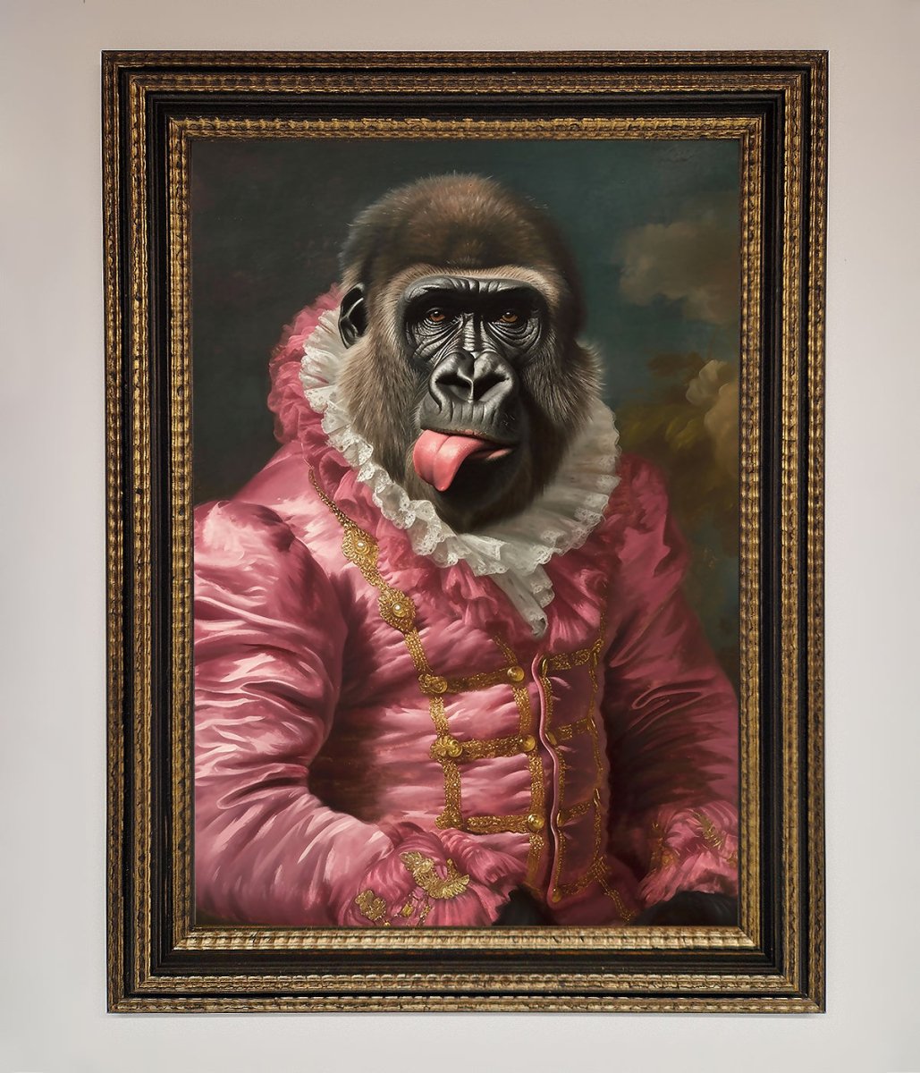 Cheeky Gorilla Framed Poster - Zestio