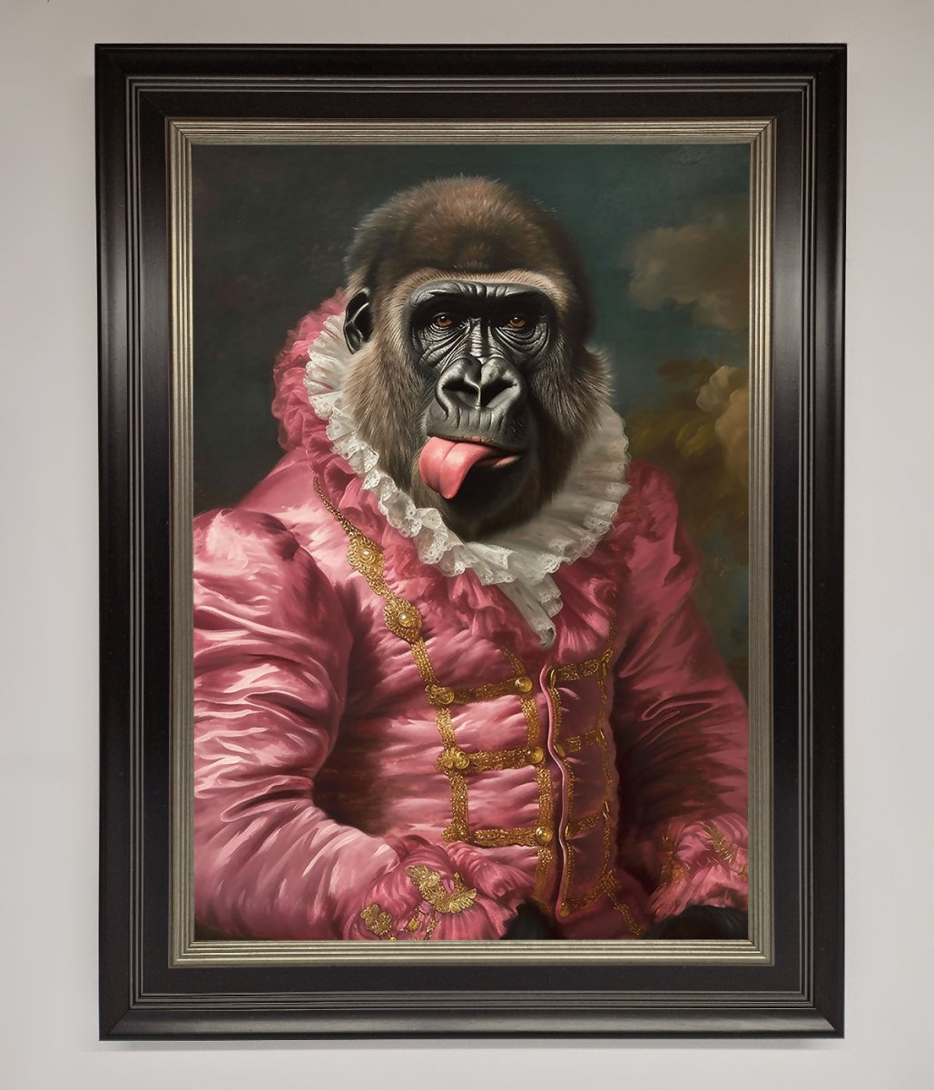 Cheeky Gorilla Framed Poster - Zestio
