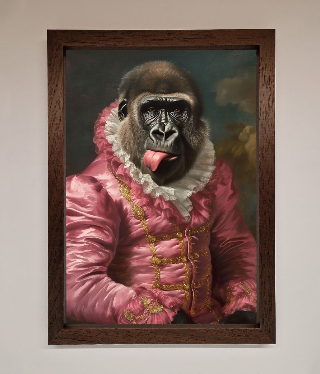 Cheeky Gorilla Framed Poster - Zestio