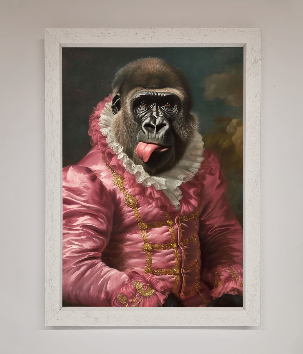 Cheeky Gorilla Framed Poster - Zestio
