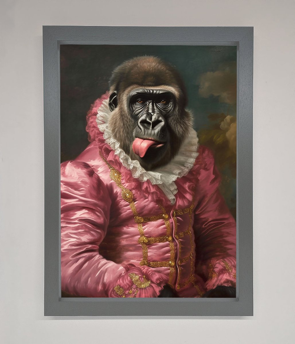 Cheeky Gorilla Framed Poster - Zestio