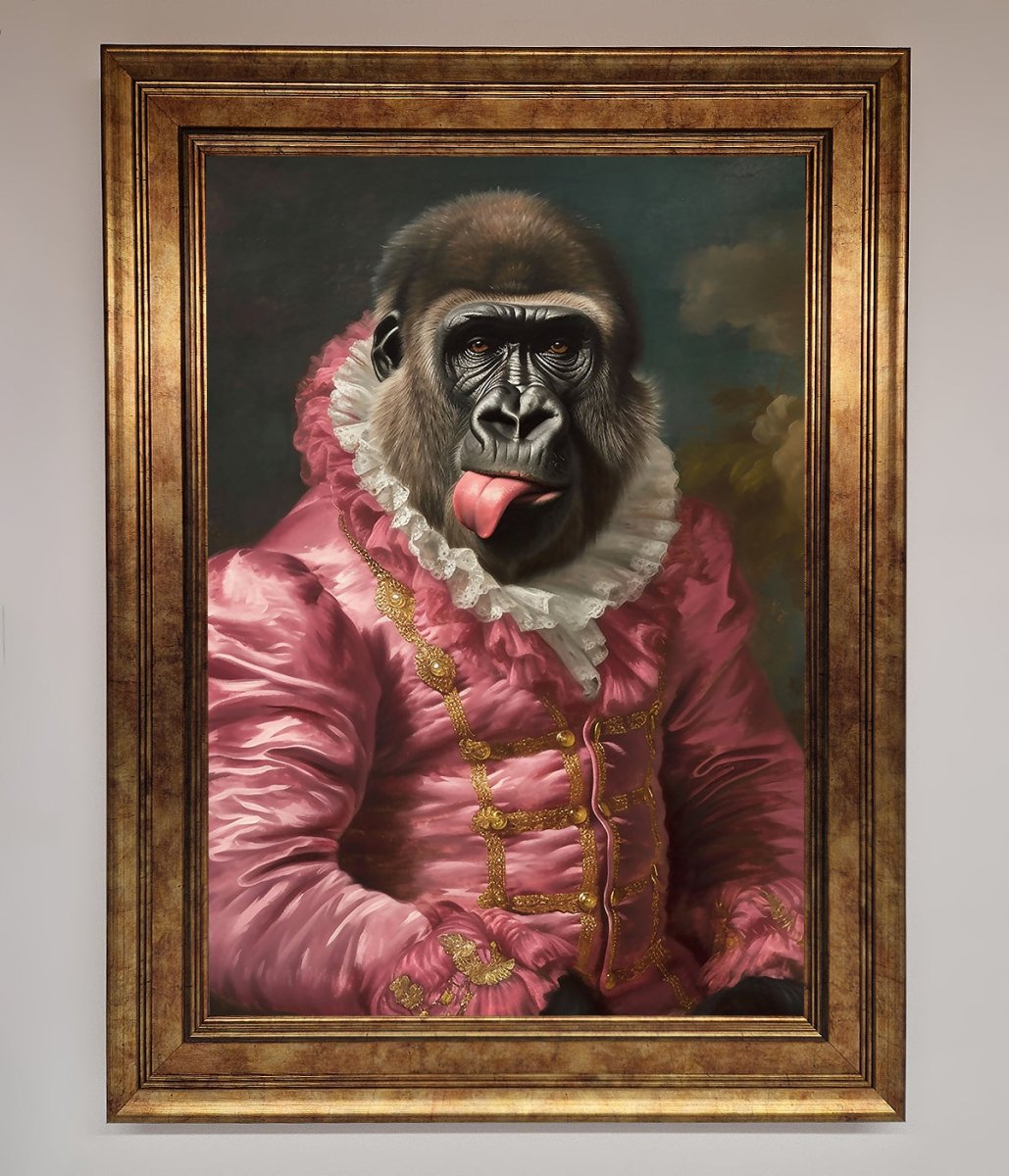 Cheeky Gorilla Framed Poster - Zestio