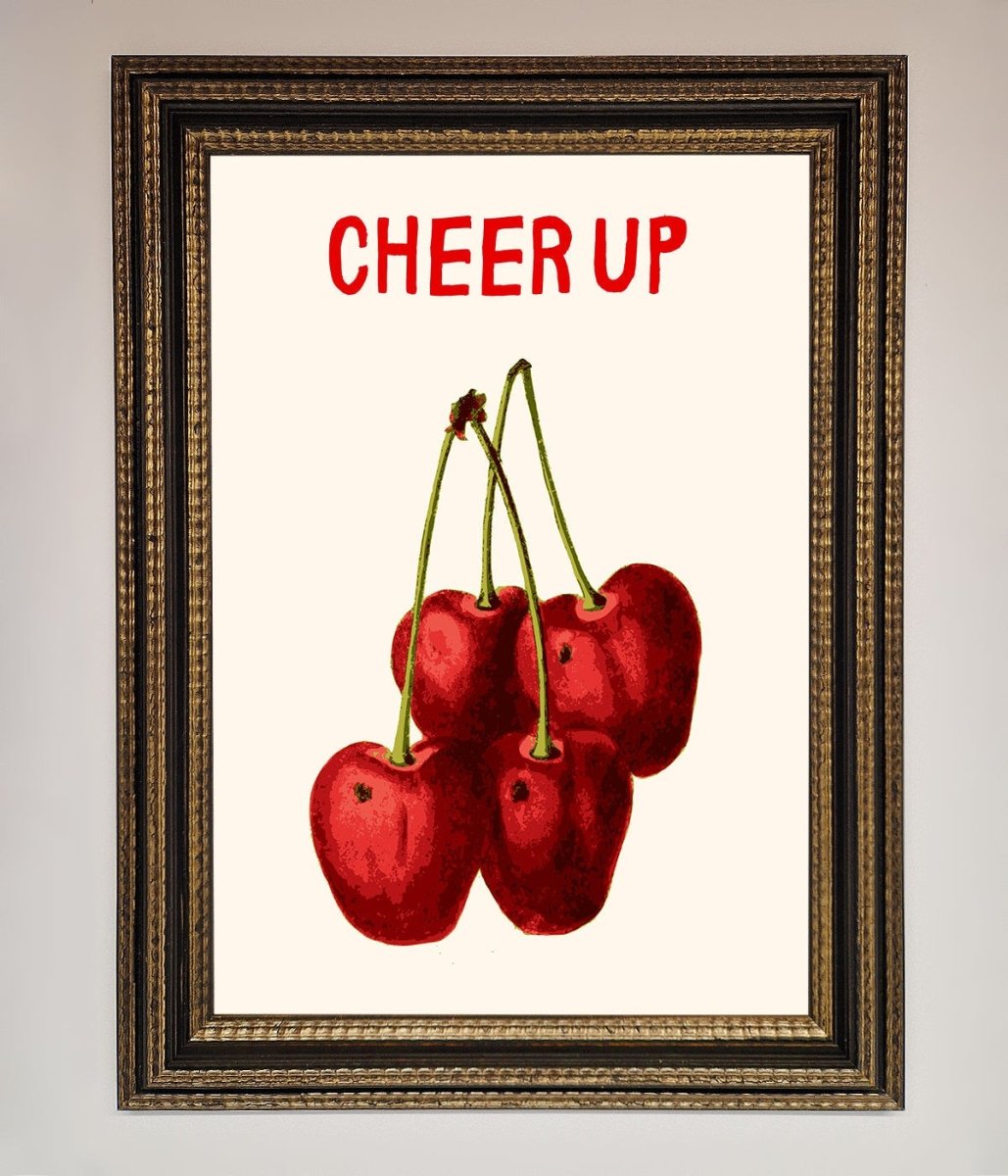 Cheer Up Cherries Framed Wall Art - Zestio