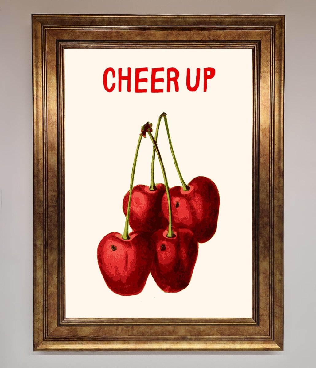 Cheer Up Cherries Framed Wall Art - Zestio