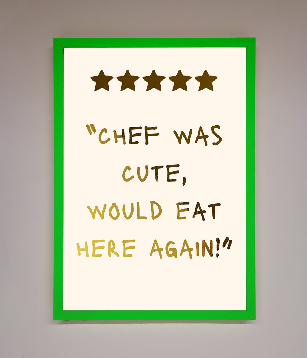 Chef Was Cute Foil Print - Zestio