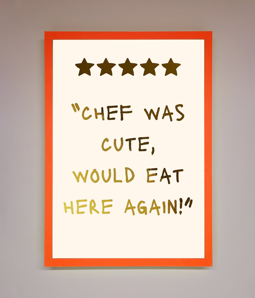 Chef Was Cute Foil Print - Zestio