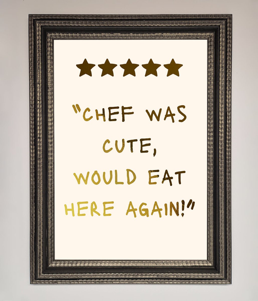 Chef Was Cute Foil Print - Zestio
