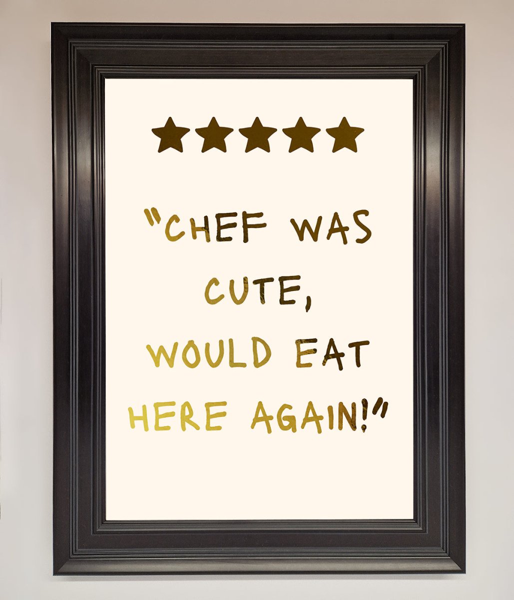 Chef Was Cute Foil Print - Zestio