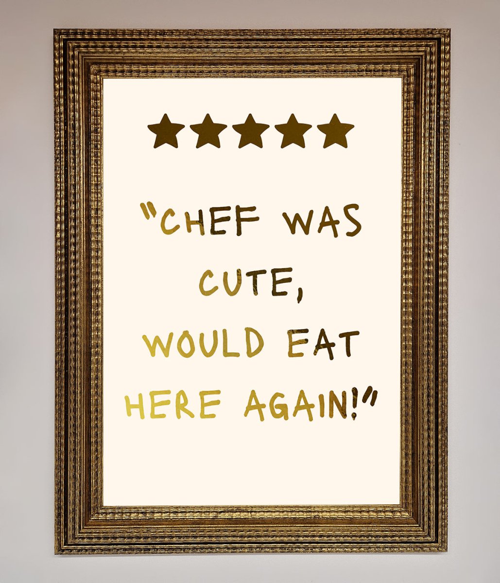 Chef Was Cute Foil Print - Zestio