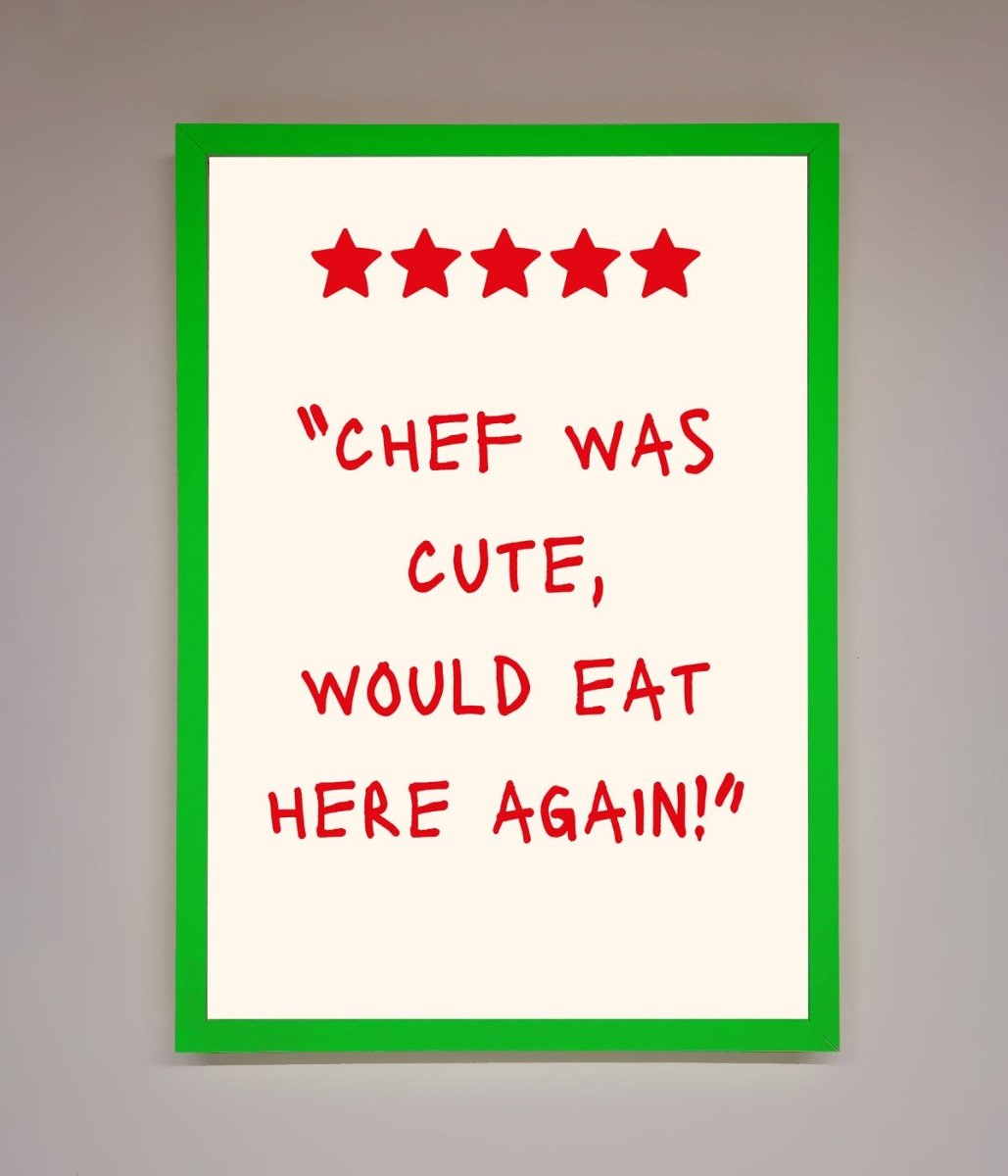 Chef Was Cute Framed Wall Art - Zestio