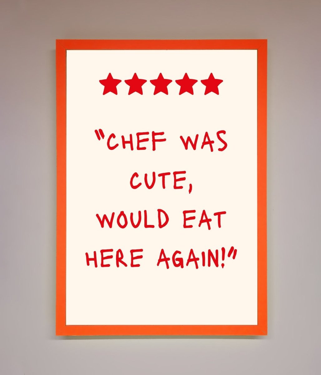 Chef Was Cute Framed Wall Art - Zestio