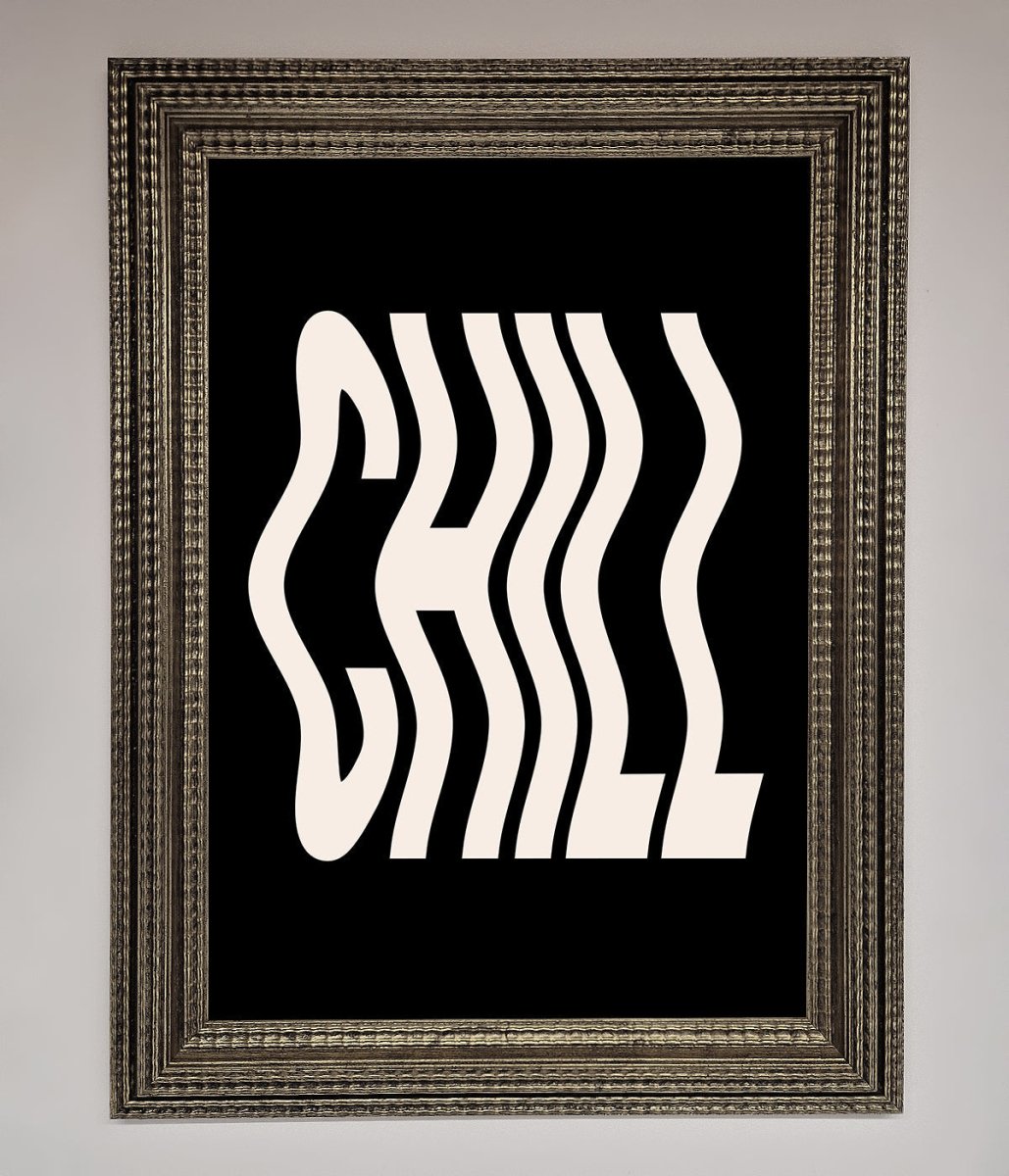 Chill Black Framed Wall Art - Zestio