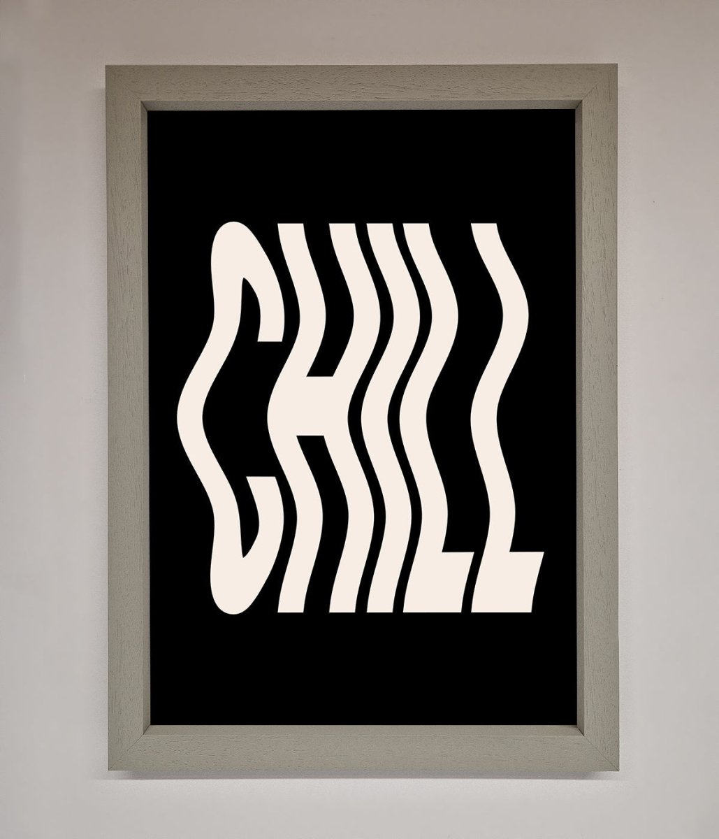Chill Black Framed Wall Art - Zestio