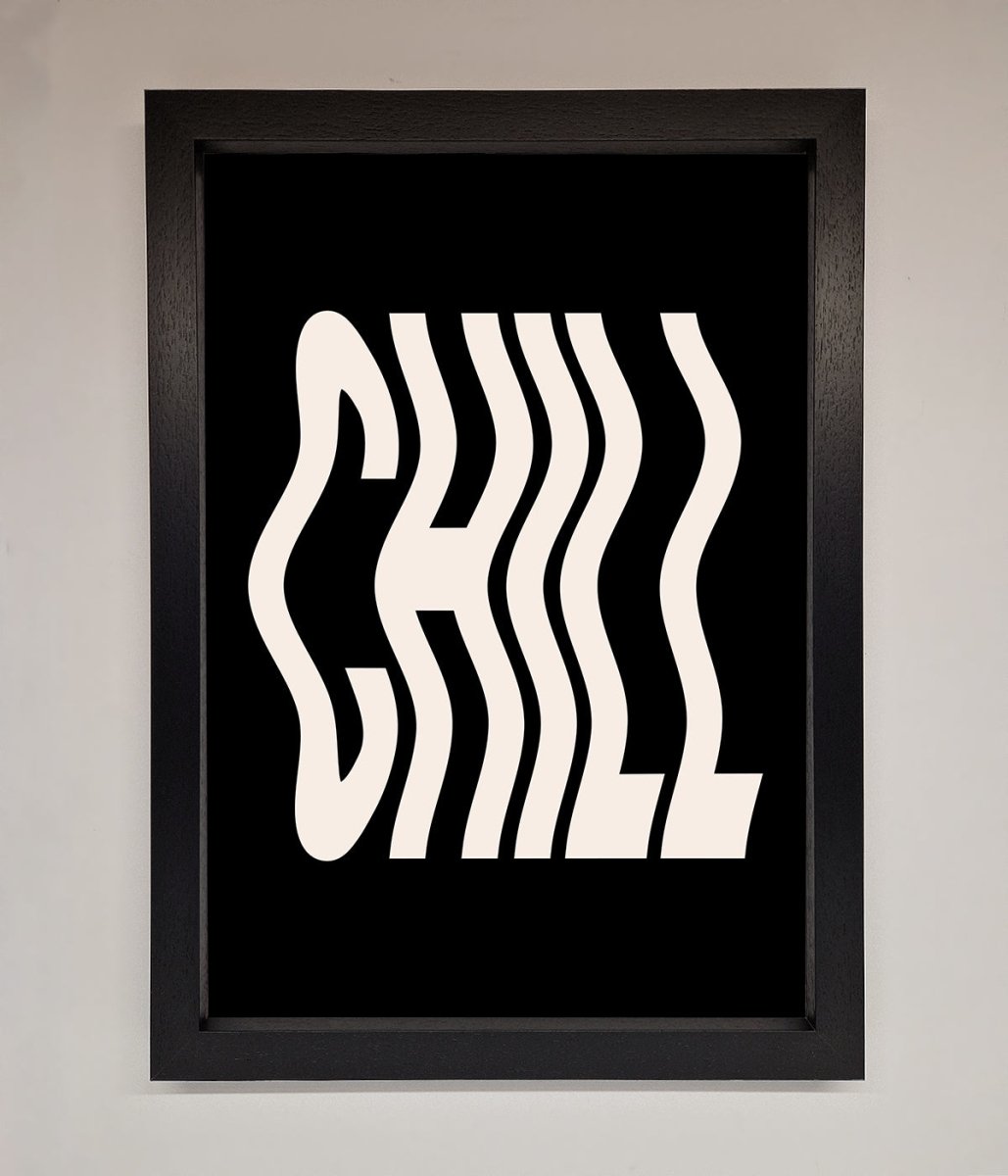 Chill Black Framed Wall Art - Zestio