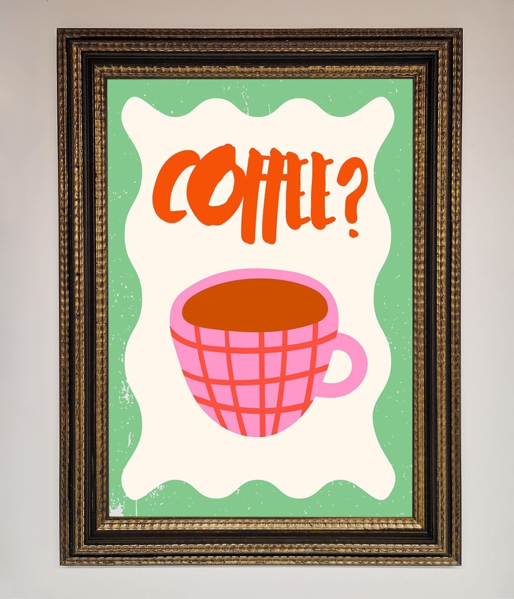 Coffee Pink Mug Framed Wall Art - Zestio