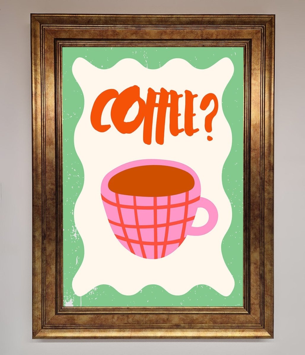 Coffee Pink Mug Framed Wall Art - Zestio