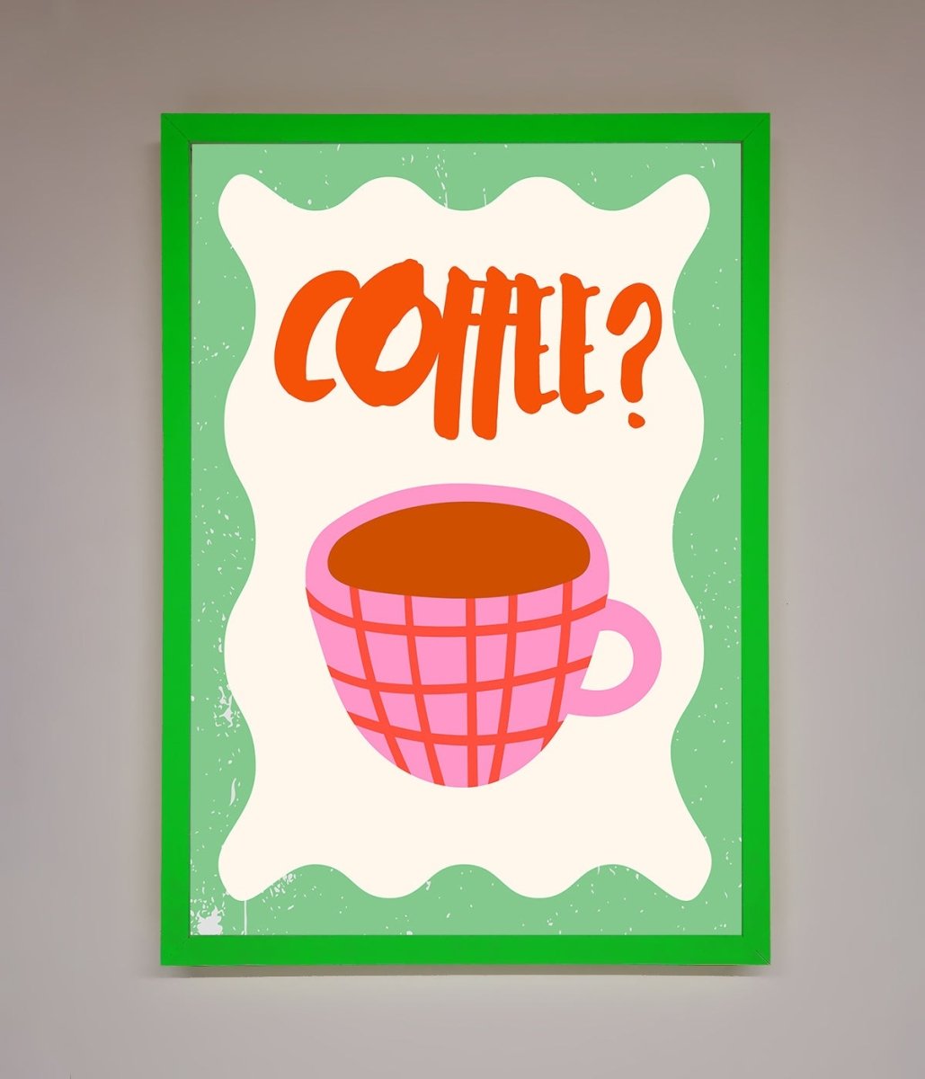 Coffee Pink Mug Framed Wall Art - Zestio