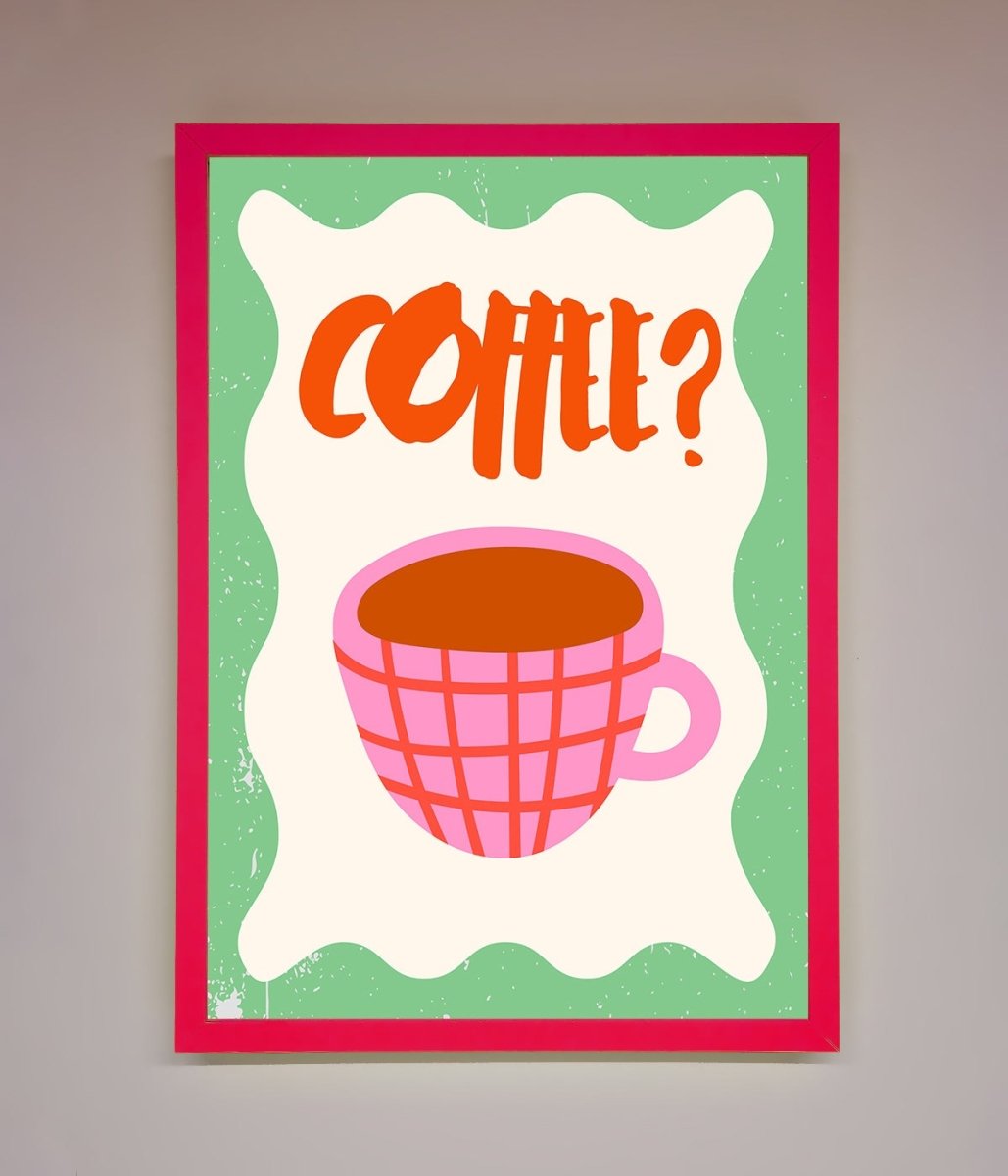 Coffee Pink Mug Framed Wall Art - Zestio