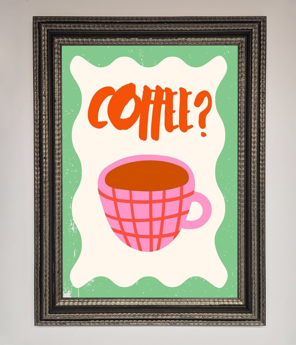 Coffee Pink Mug Framed Wall Art - Zestio