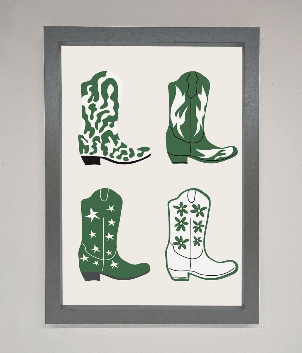 Cowboy Boots Framed Print - Zestio