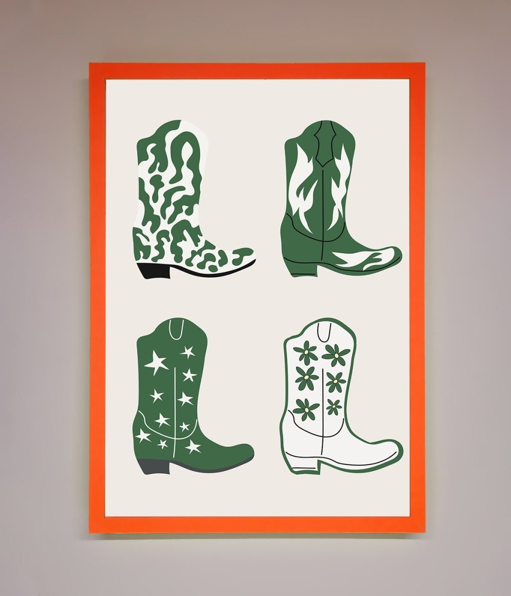 Cowboy Boots Framed Print - Zestio