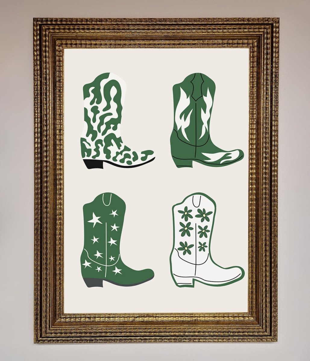 Cowboy Boots Framed Print - Zestio